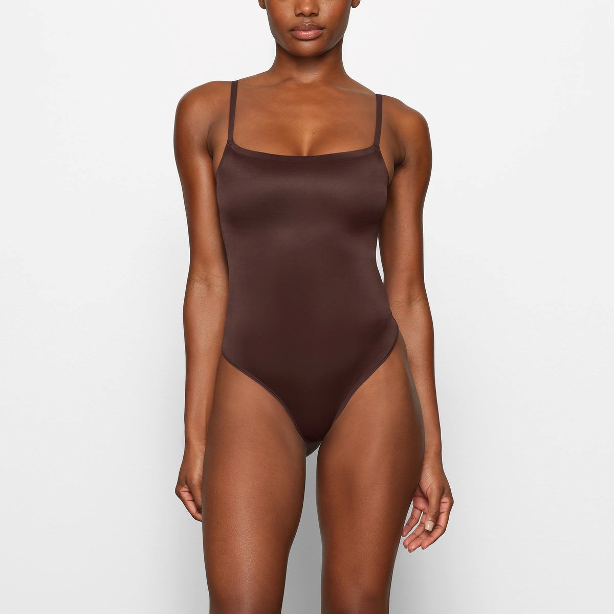 SKIMS Barely There Scoop Bodysuit Cocoa | 429HKIEJF