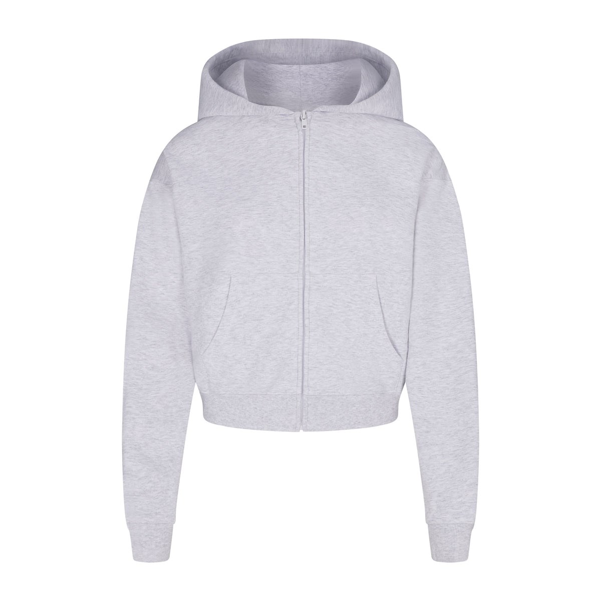 SKIMS Coton Fleece Zip Up Hoodie Noir Grise | 158RWDQUG