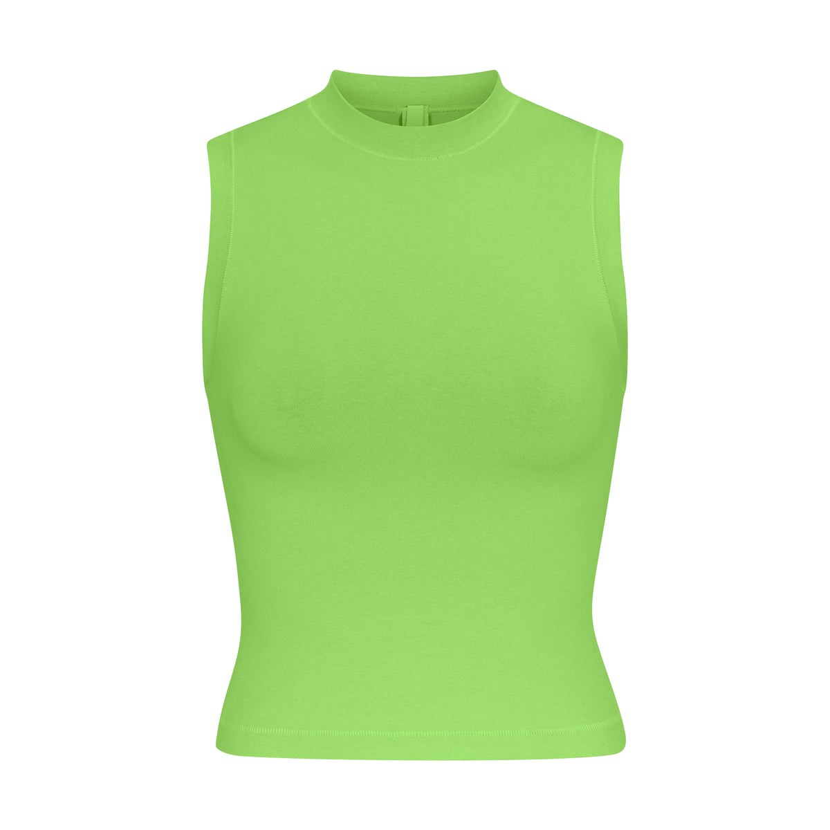 SKIMS Coton Jersey Mock Neck Tank Vert | 831DGWFNZ