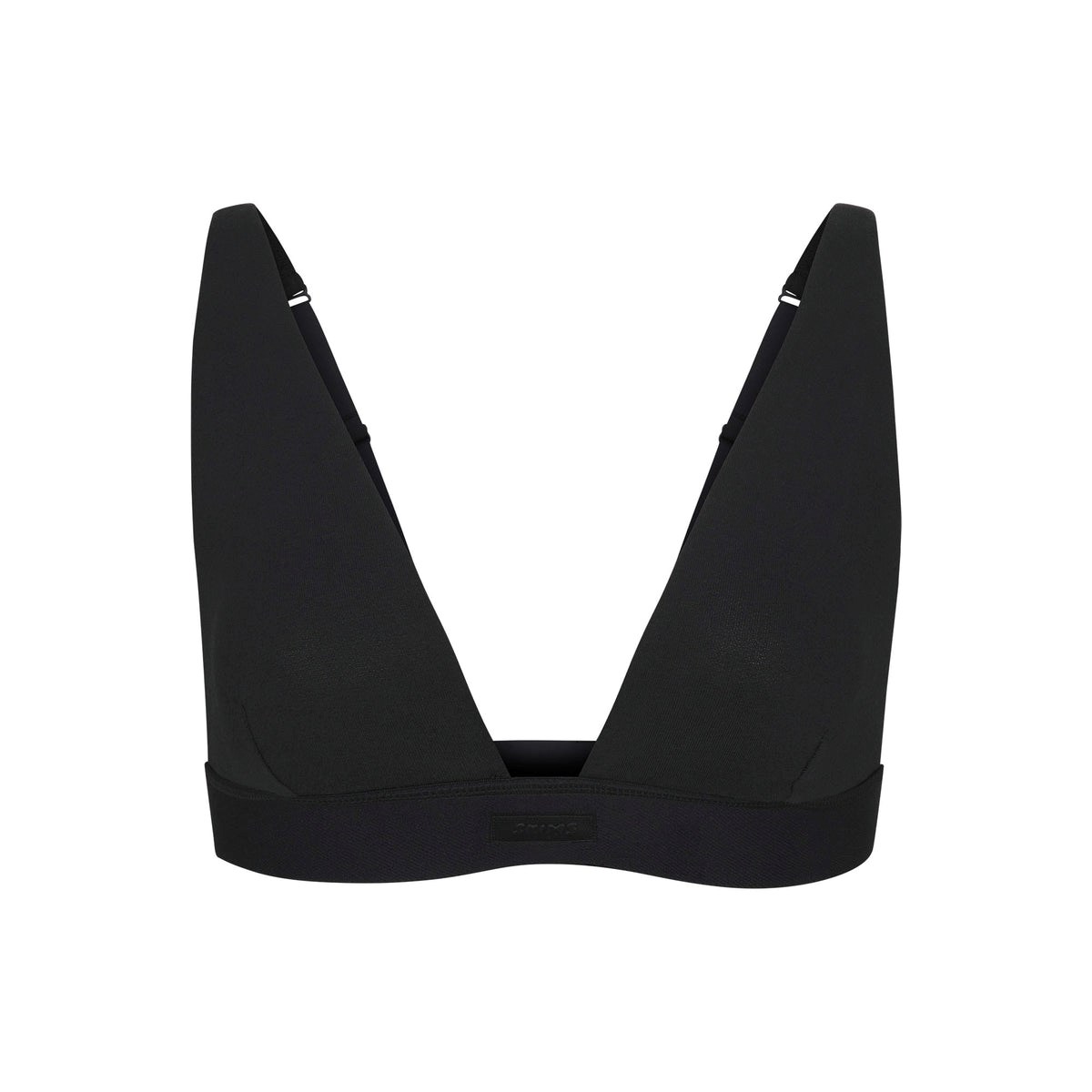 SKIMS Coton Jersey Plunge Bralette Soot | 804QYDZIL