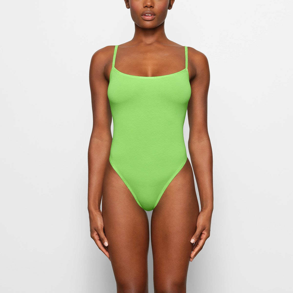 SKIMS Coton Logo Bodysuit Vert | 273MEXNBD