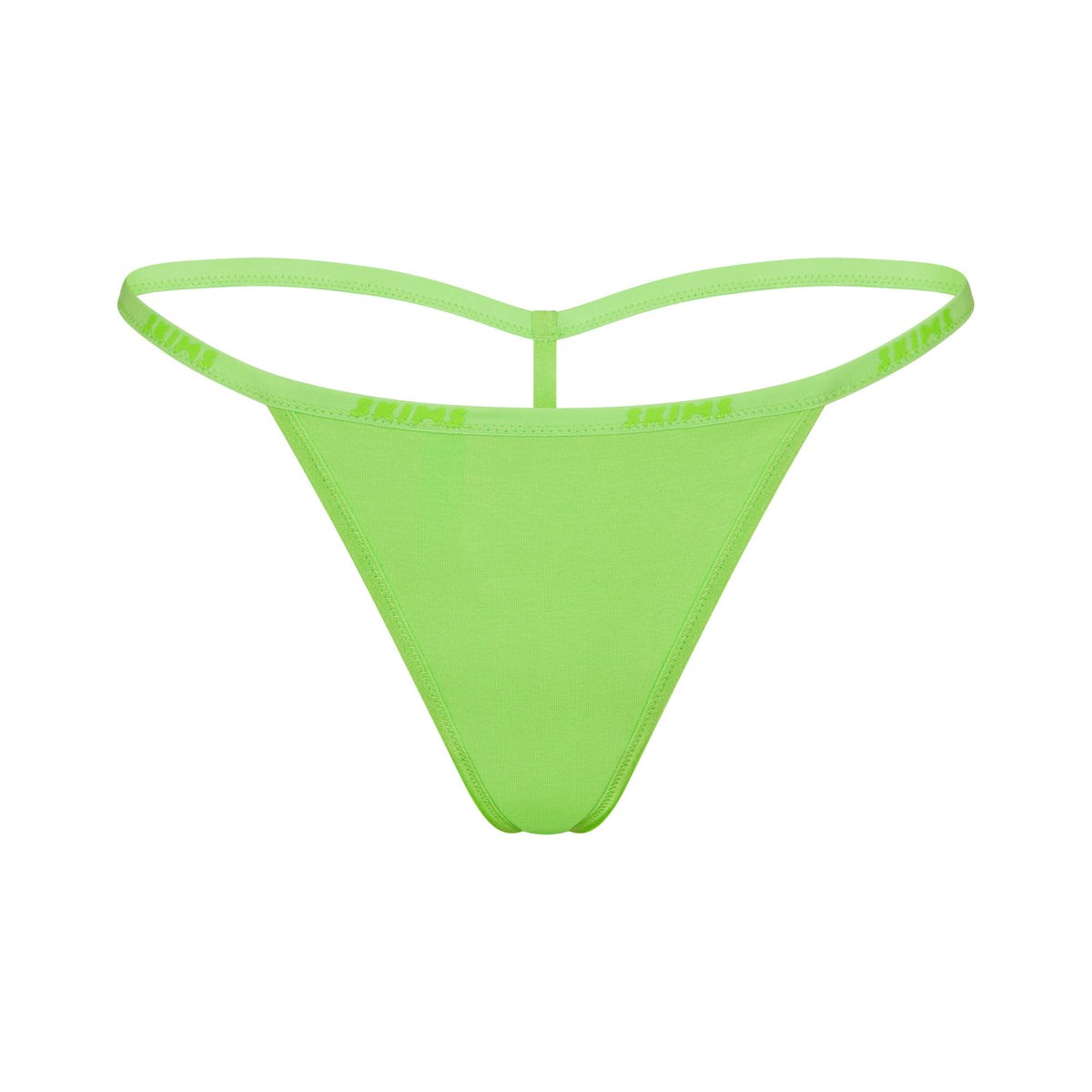 SKIMS Coton Logo String Lanières Vert | 540ZCPKXW