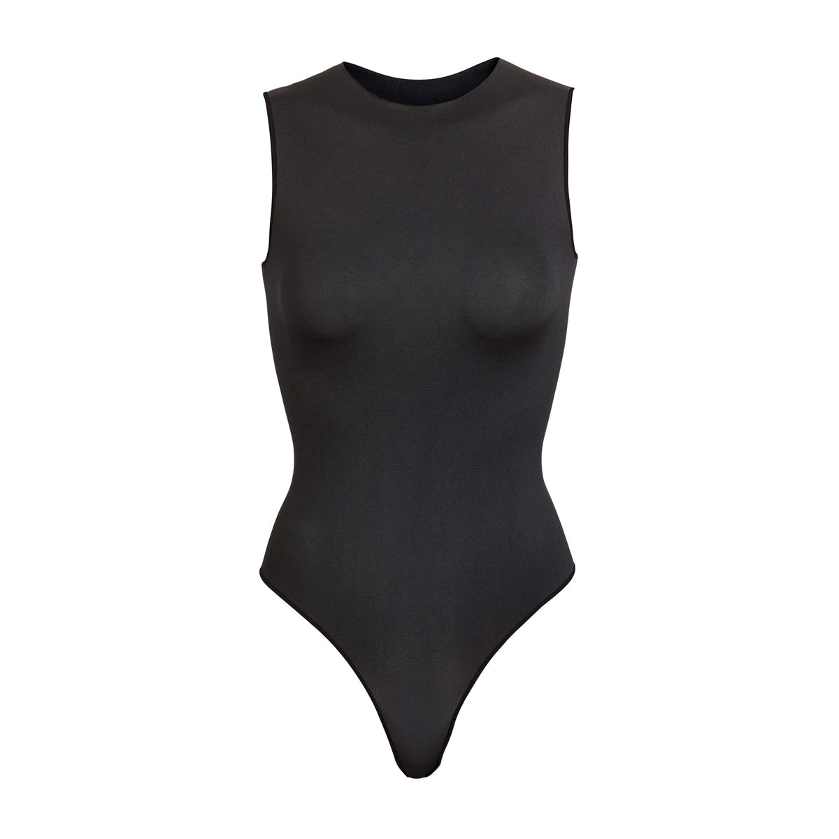 SKIMS Essential Crew Neck Sans Manches Bodysuit Onyx | 132GAEWHY