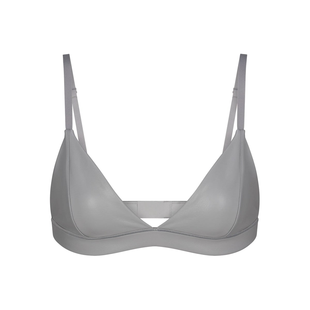 SKIMS Faux Cuir Triangle Bralette Carbon | 180XPDYCF