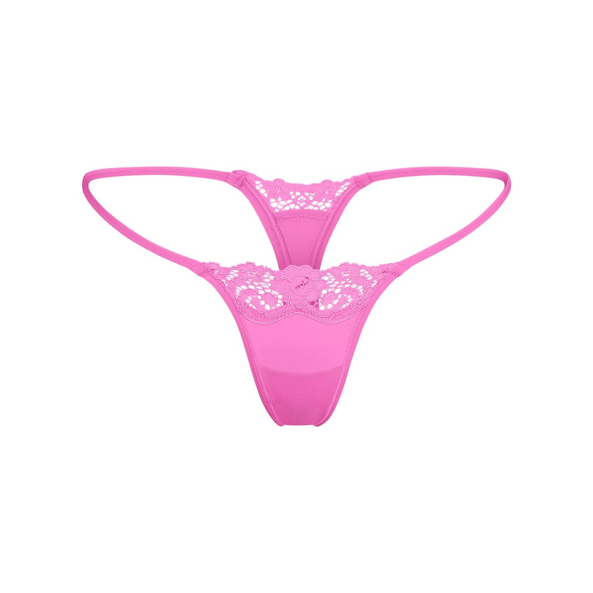 SKIMS Fits Everybody Dentelle String Lanières Neon Orchid | 164YXNEGO