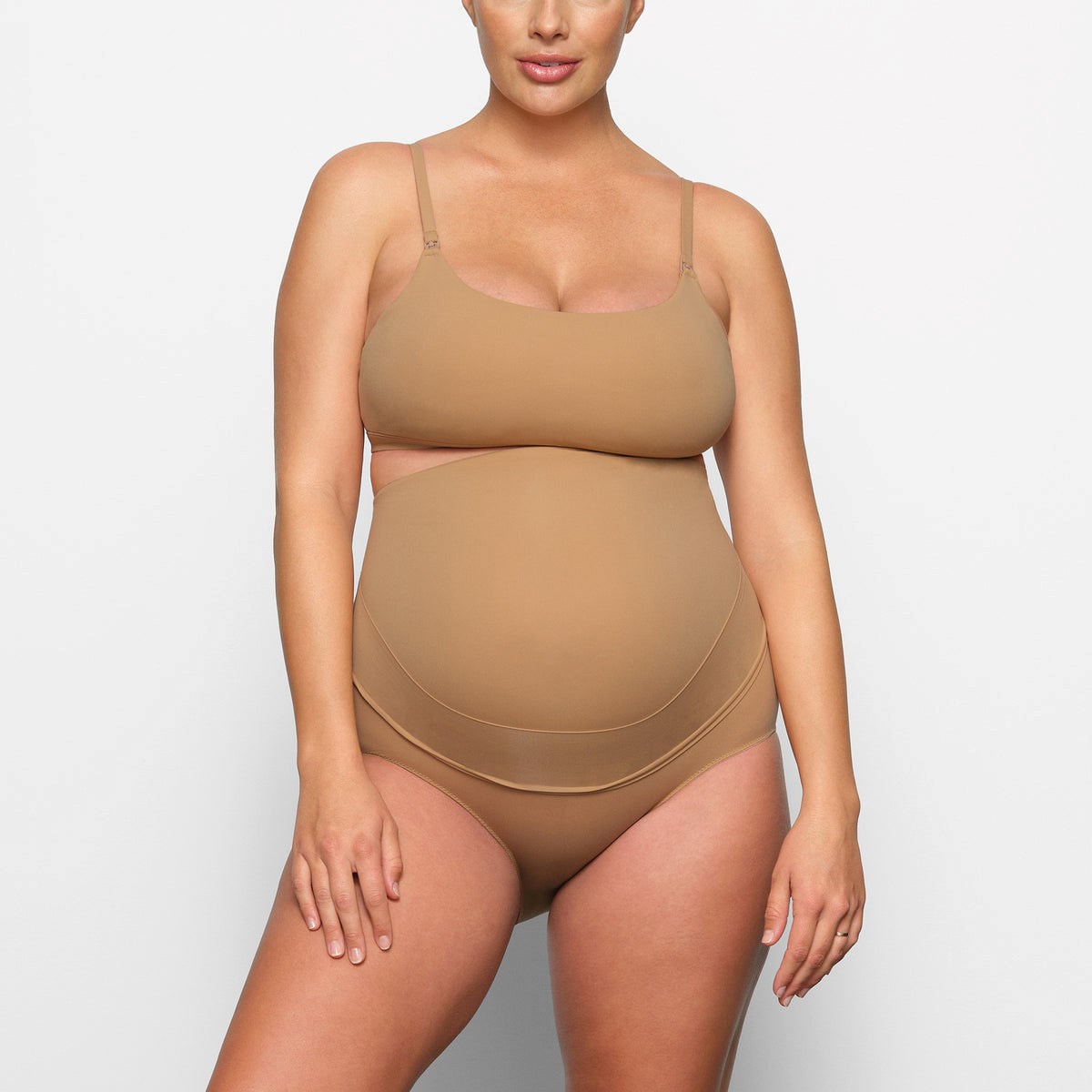 SKIMS Fits Everybody Maternity Nursing Scoop Bralette Ochre | 105POMSDV