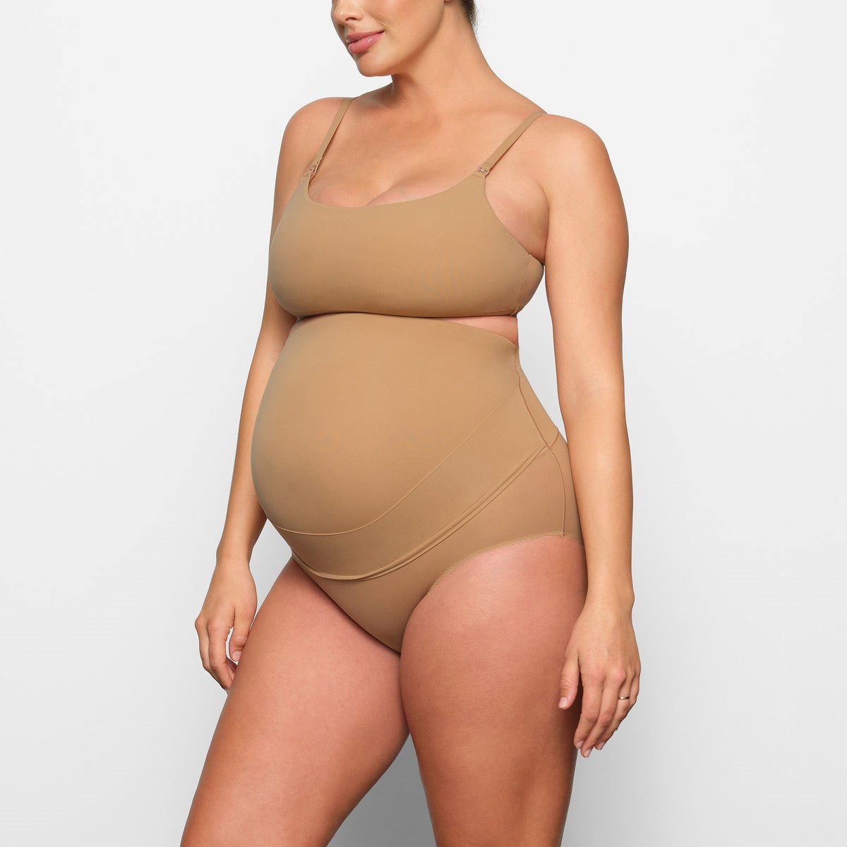 SKIMS Fits Everybody Maternity Nursing Scoop Bralette Ochre | 105POMSDV