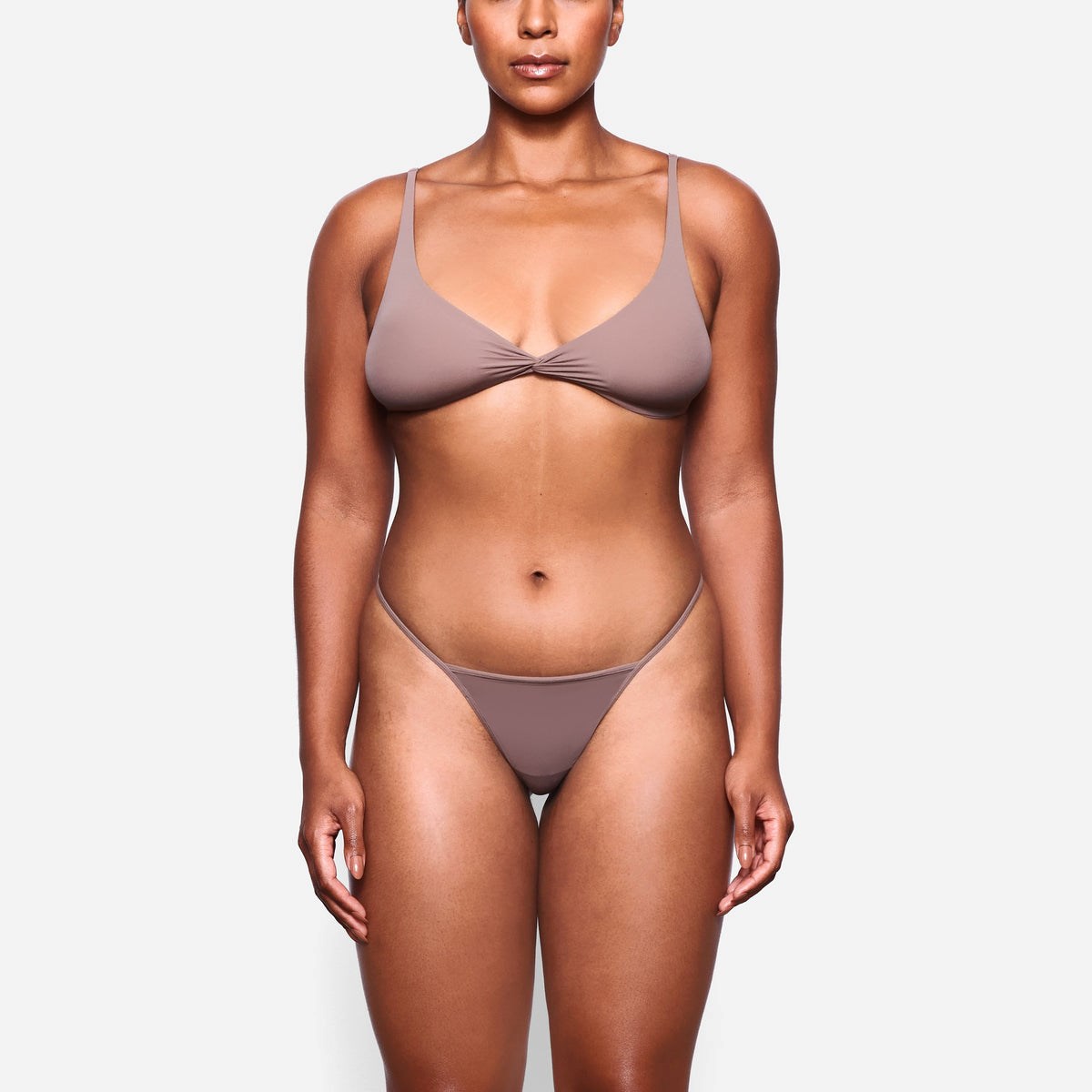 SKIMS Fits Everybody Skimpy Scoop Bralette Umber | 930DYLEOP