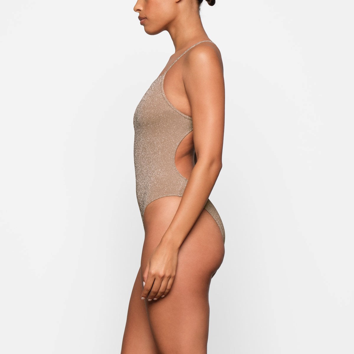 SKIMS Glitter Swim One Piece Sienna | 713HLBQPR