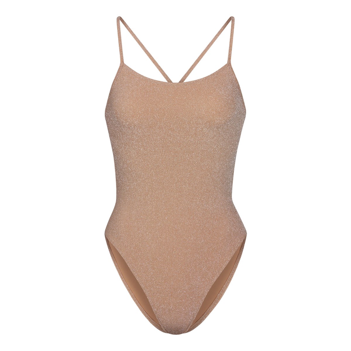 SKIMS Glitter Swim One Piece Sienna | 713HLBQPR