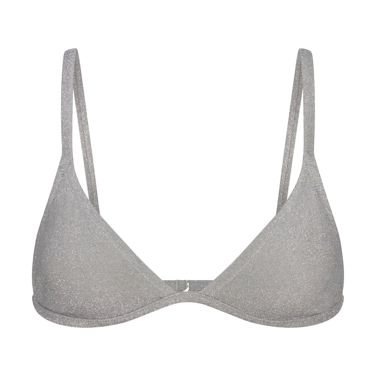 SKIMS Glitter Swim Triangle Bikini Top Nickel | 924YTBPZH