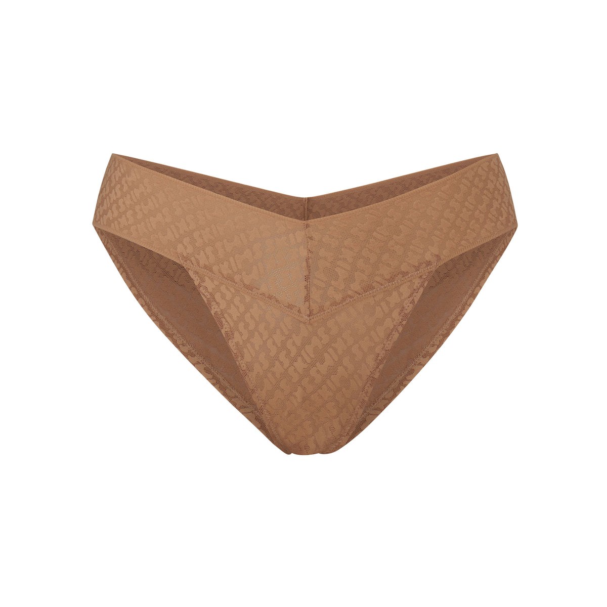 SKIMS Logo Mesh Cheeky Bikini Sienna | 074OEYTLK