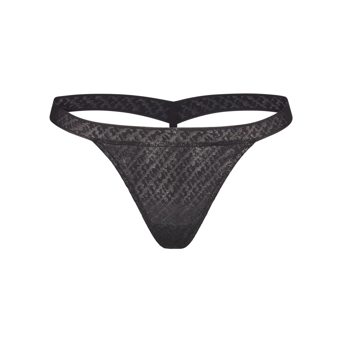 SKIMS Logo Mesh Foil Skimpy Lanières Onyx | 542MYNBFA