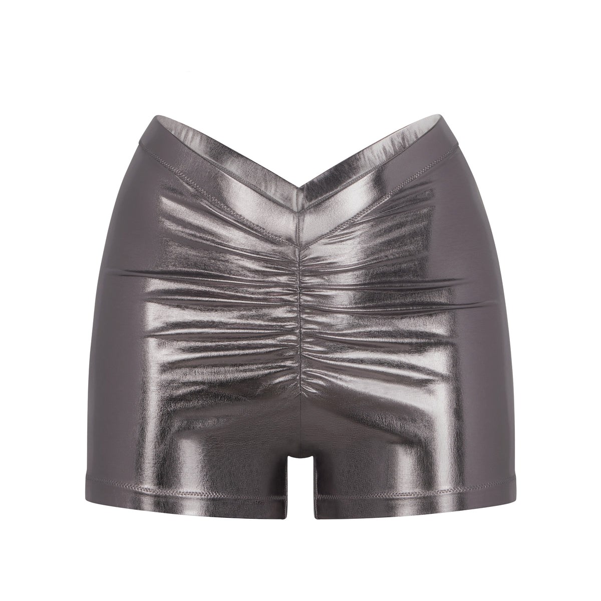 SKIMS Metallic Swim V-waist Corta Carbon | 894TOYDJH