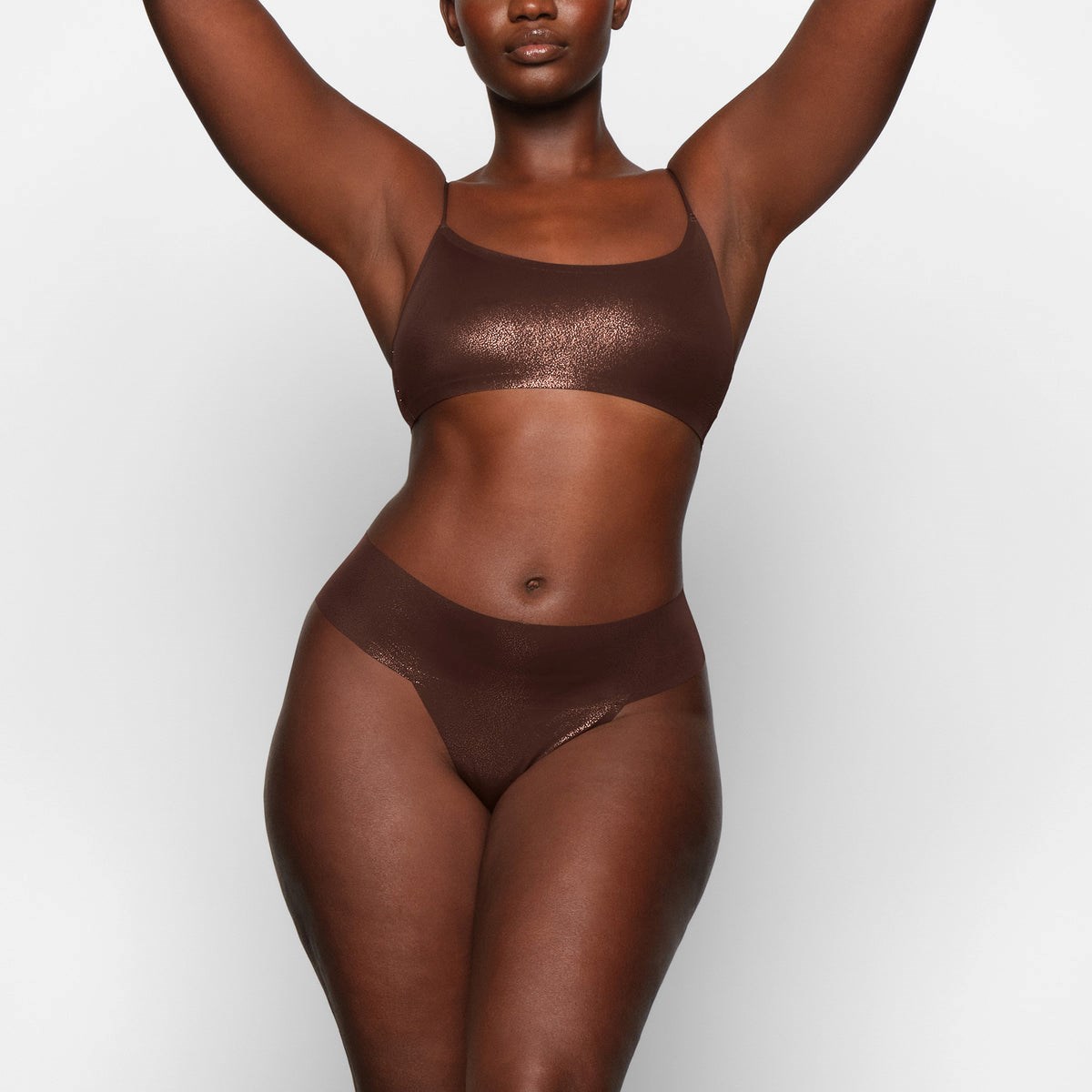 SKIMS Naked Shine Dipped Lanières Cocoa | 254EZCYPH