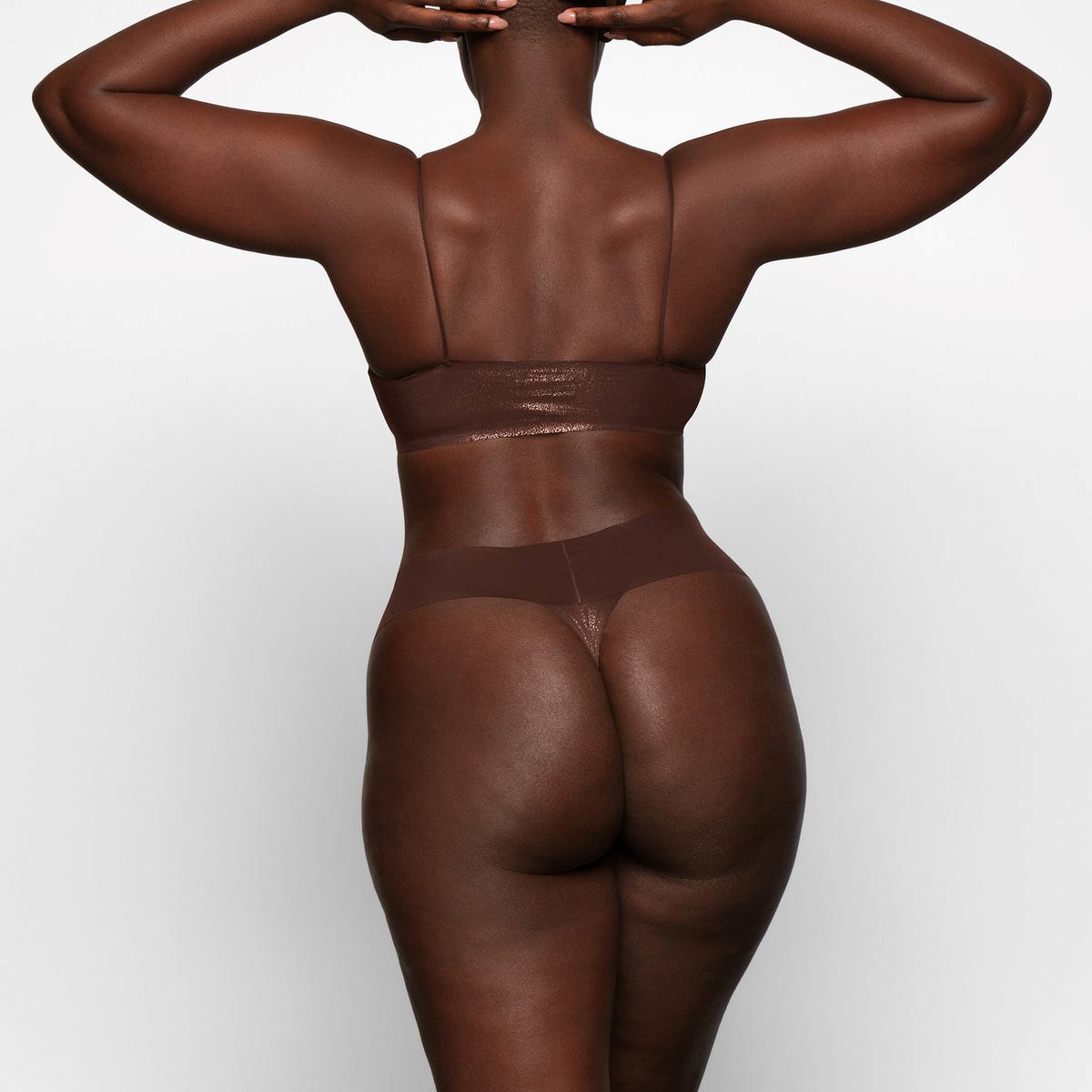 SKIMS Naked Shine Dipped Lanières Cocoa | 254EZCYPH