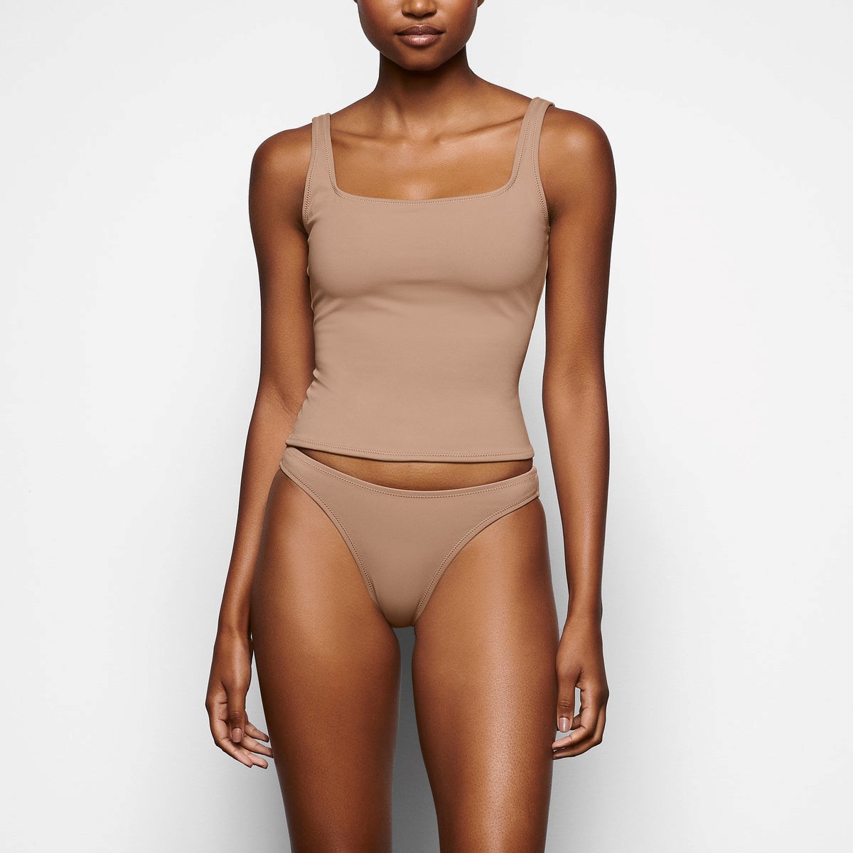 SKIMS Shaping Swim Tank Bikini Top Sienna | 076ACYVUO