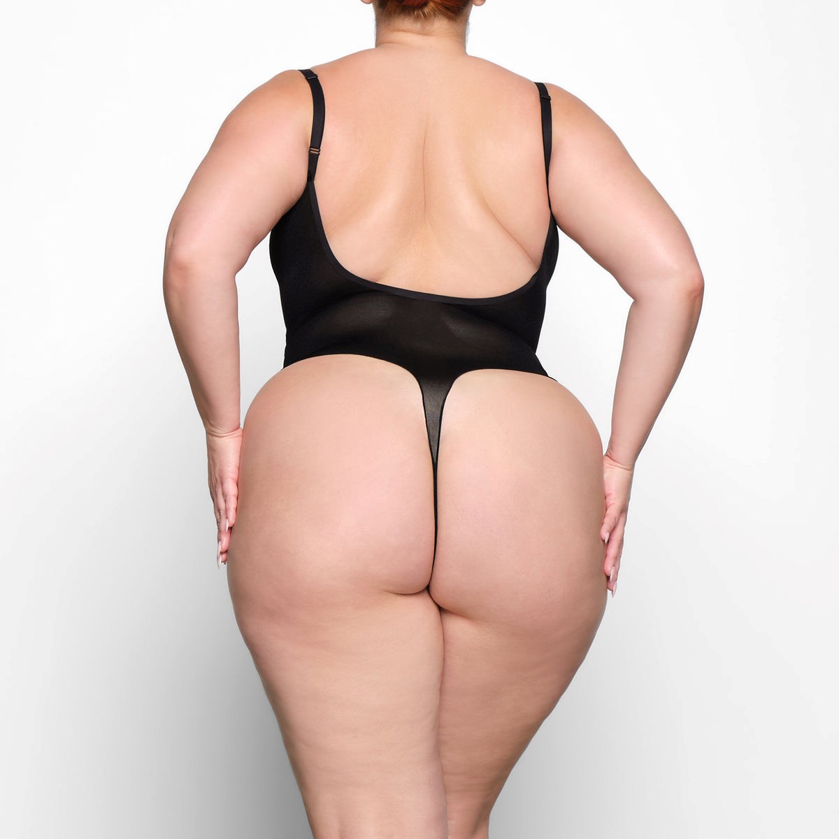 SKIMS Sheer Sculpt Lanières Bodysuit Onyx | 701PMABUD