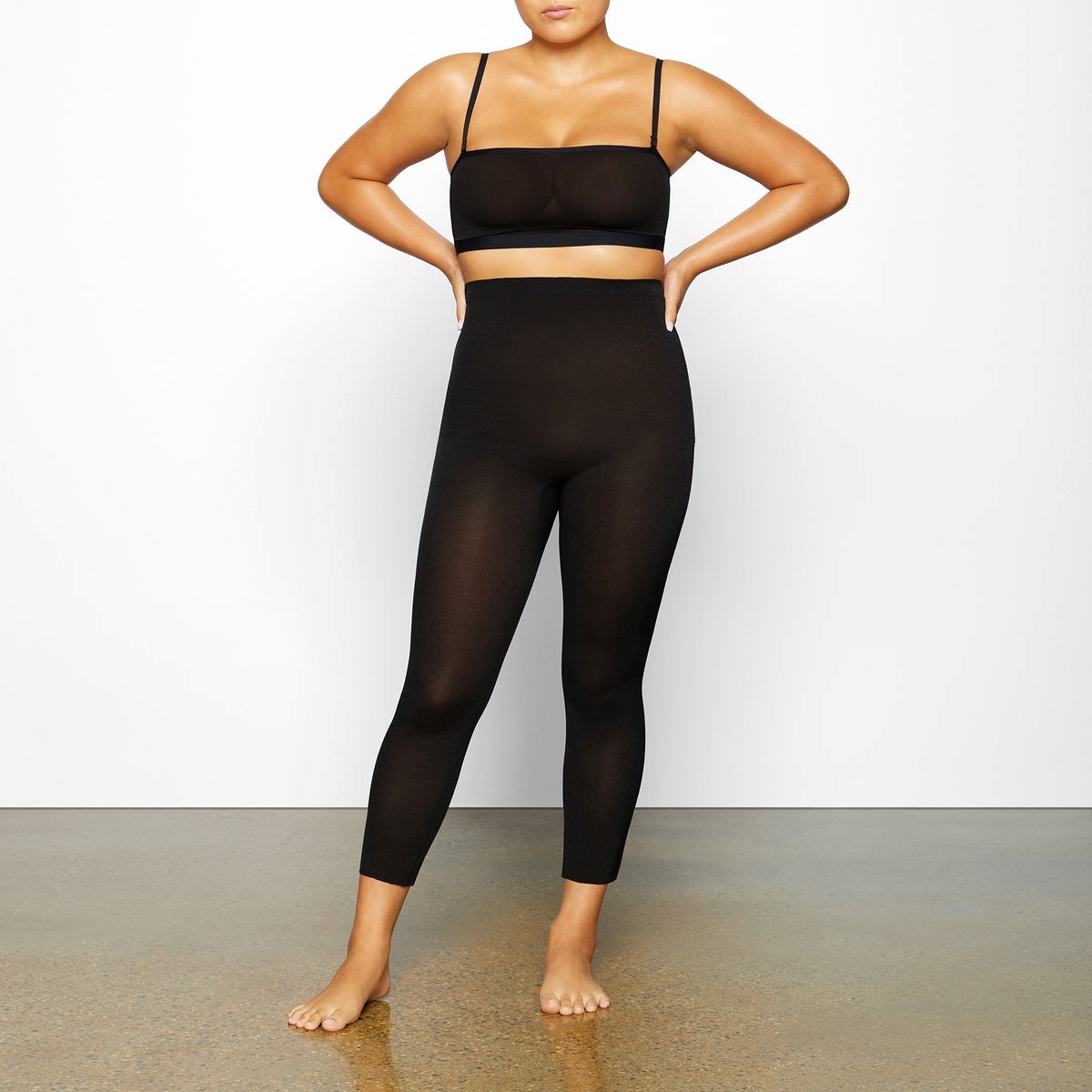 SKIMS Sheer Sculpt Low Back Legging Onyx | 925ISWZEX