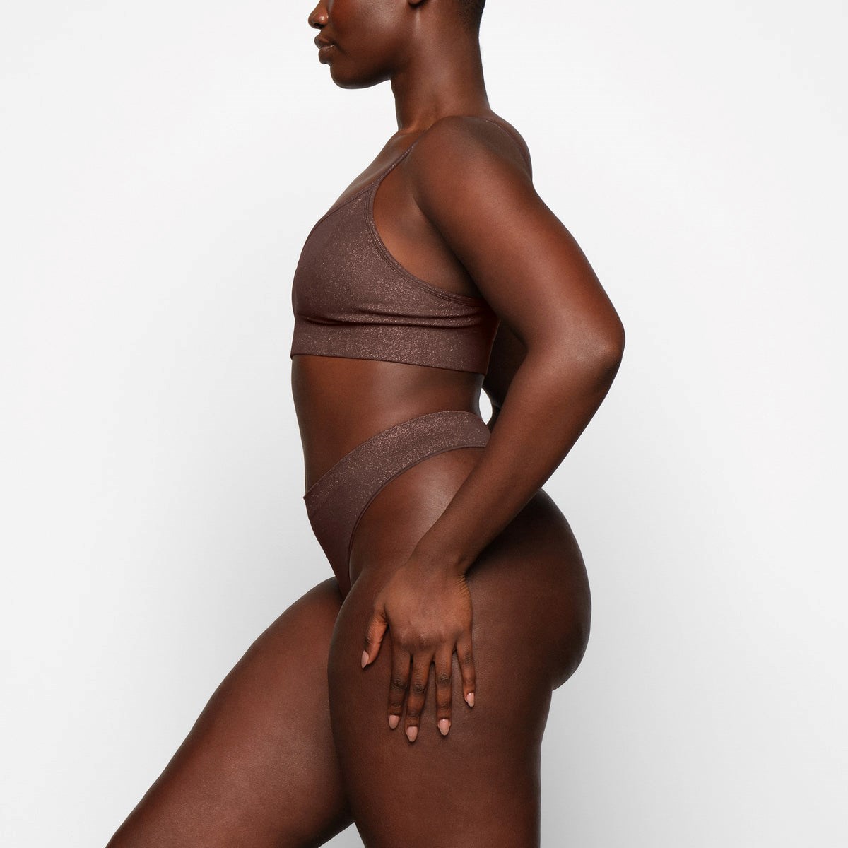 SKIMS Soft Smoothing Shine Bralette Cocoa | 379HVACIZ