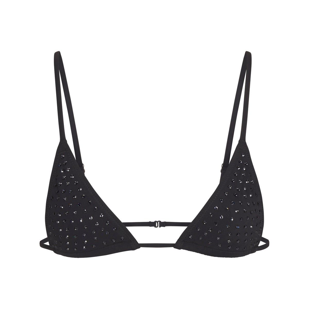 SKIMS Sparkle Jersey Mini Triangle Bralette Onyx | 307HKBAWY