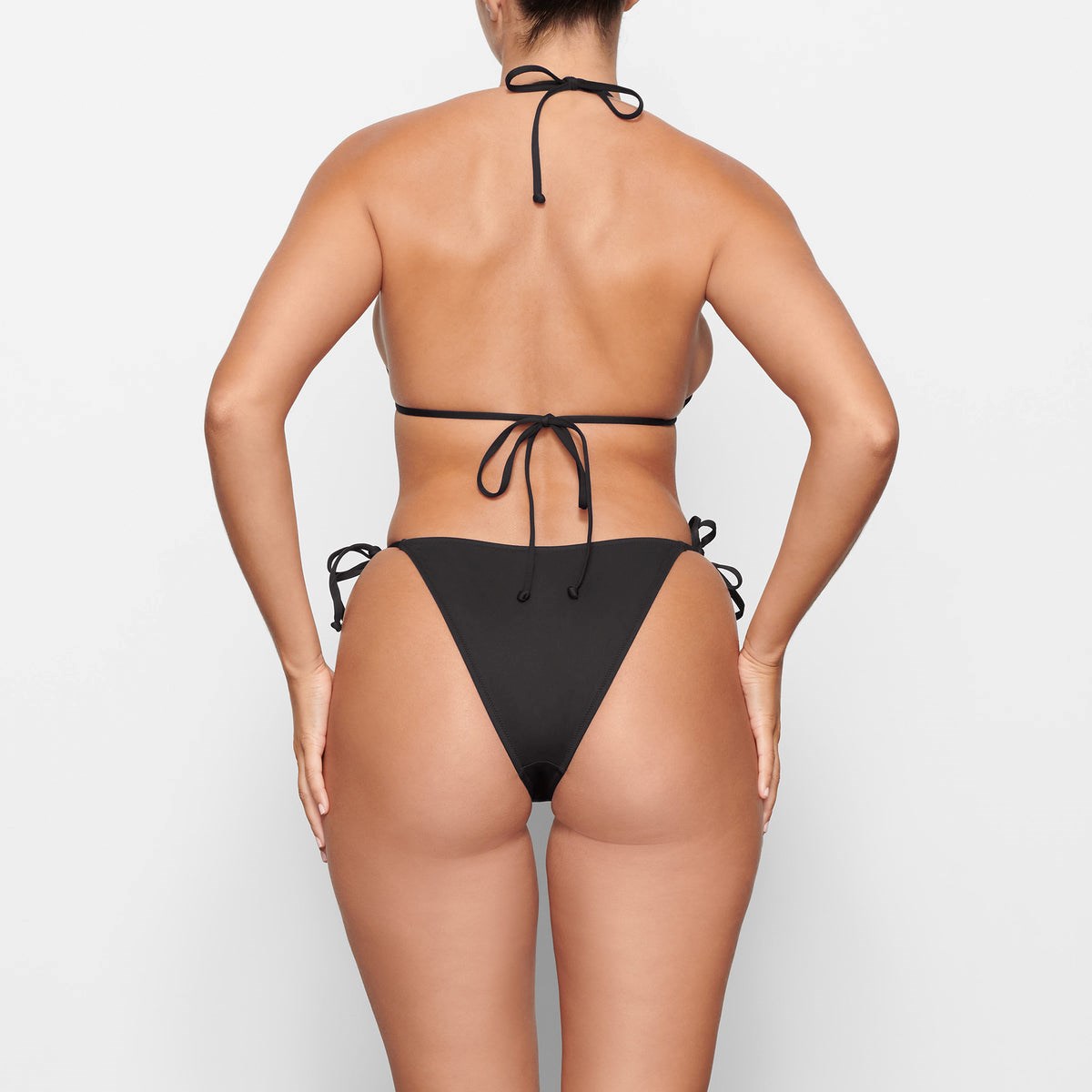 SKIMS Swim Dipped Tie Bottoms Onyx | 074MBQAUE