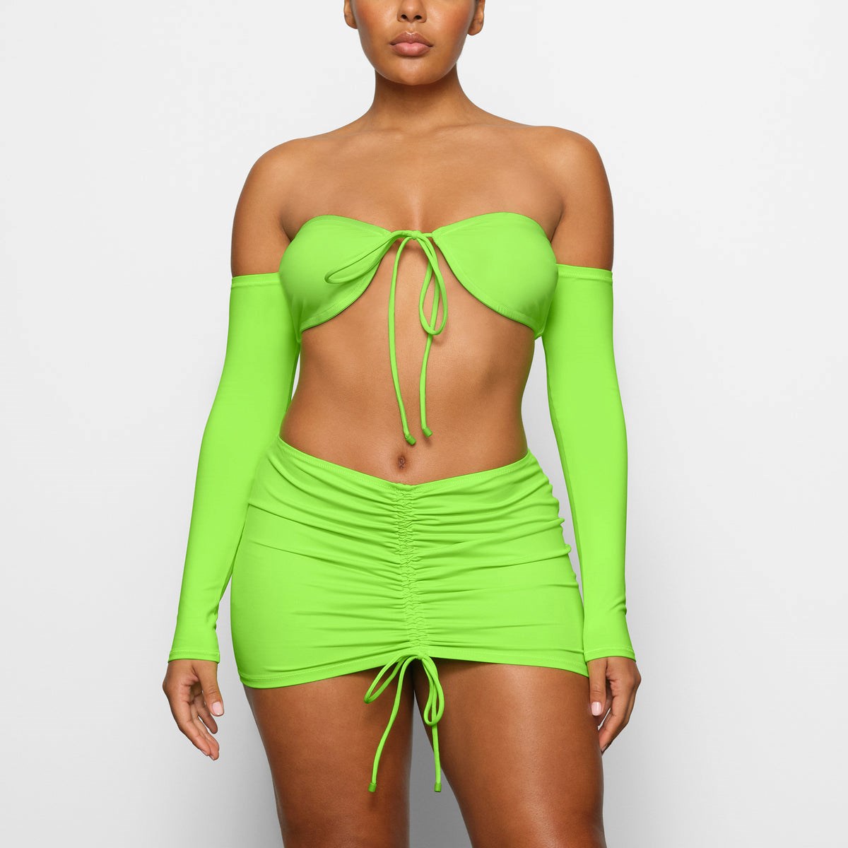 SKIMS Swim Long Sleeve Bikini Top Vert | 806VKFXOG