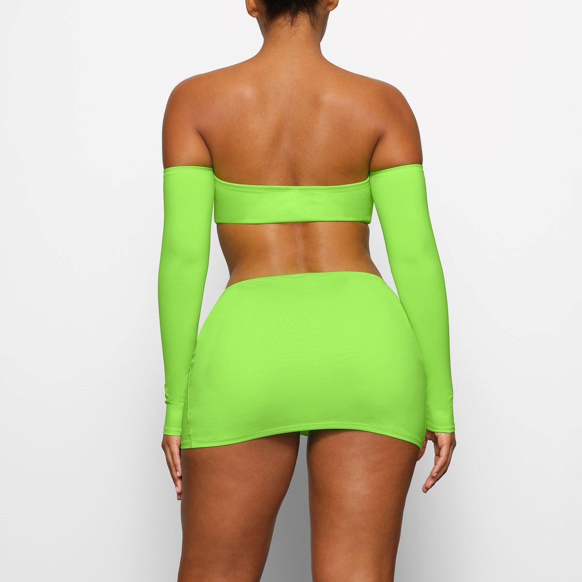 SKIMS Swim Ruched Mini Skirt Vert | 167NTMFHY