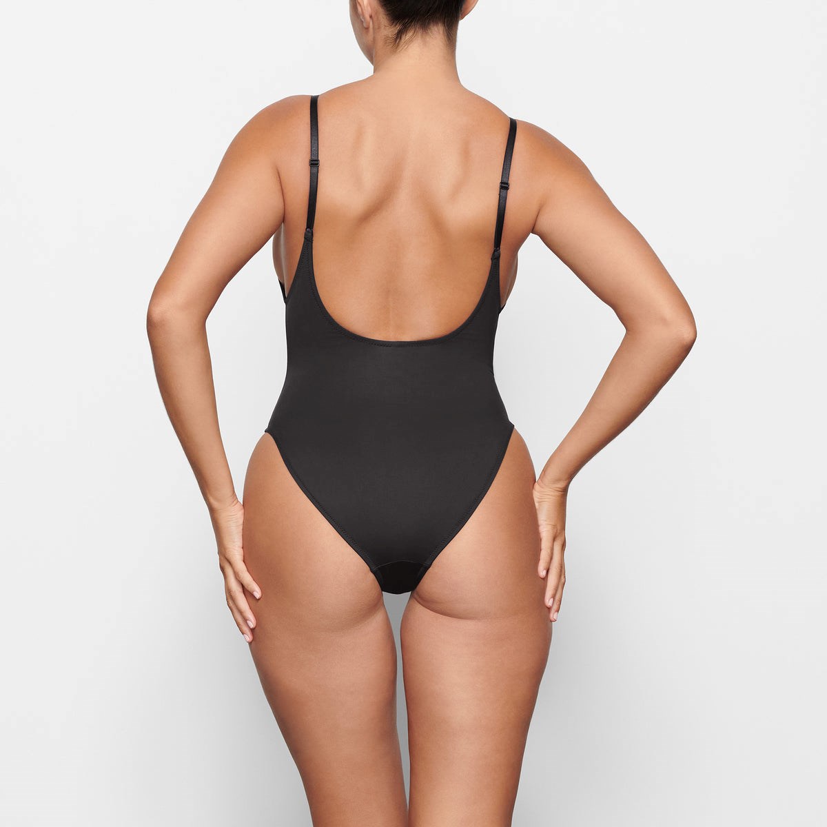 SKIMS Swim Scoop Neck One Piece Onyx | 749ZYIXLH