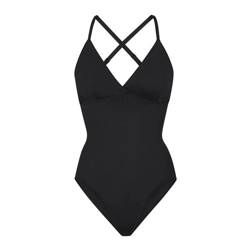 SKIMS Barely There Bodysuit Brief W/ Snaps Onyx | 130ZYULFQ