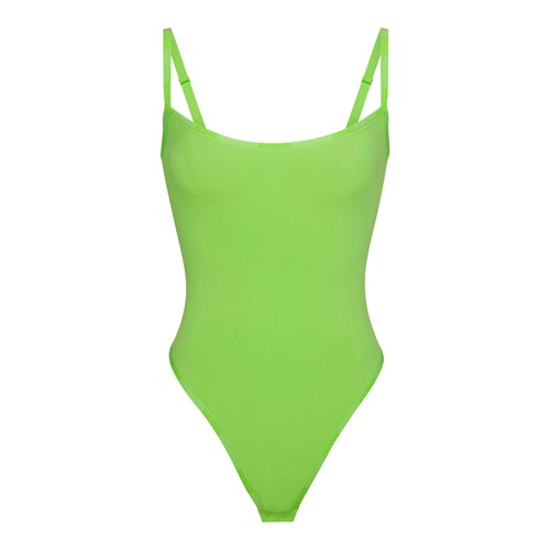 SKIMS Coton Logo Bodysuit Vert | 273MEXNBD