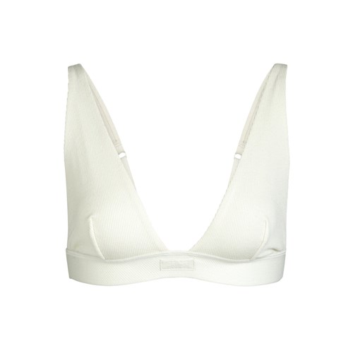 SKIMS Coton Plunge Bralette Bone | 381WSUKPQ