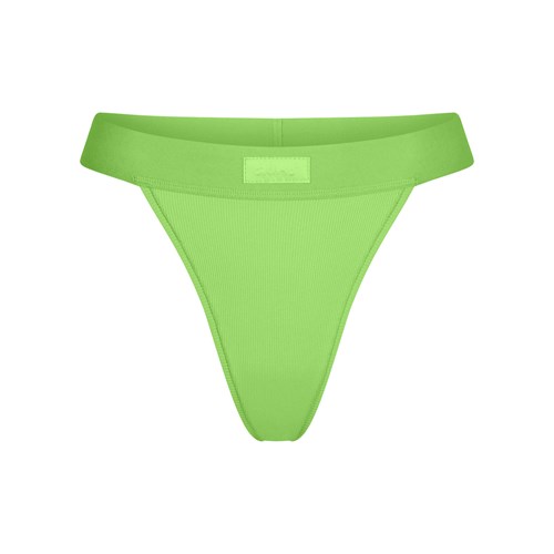 SKIMS Coton Rib Lanières Vert | 458IWDEUF