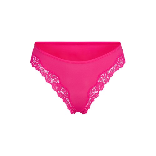 SKIMS Fits Everybody Dentelle Tanga Rose | 047BQAZTX