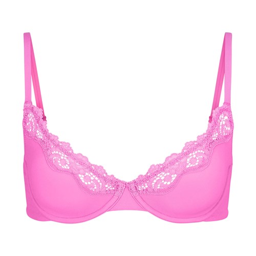 SKIMS Fits Everybody Dentelle Underwire Bra Neon Orchid | 207GPYAQR