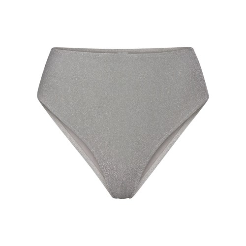 SKIMS Glitter Swim Mid Taille Bottom Nickel | 965HOTJWE