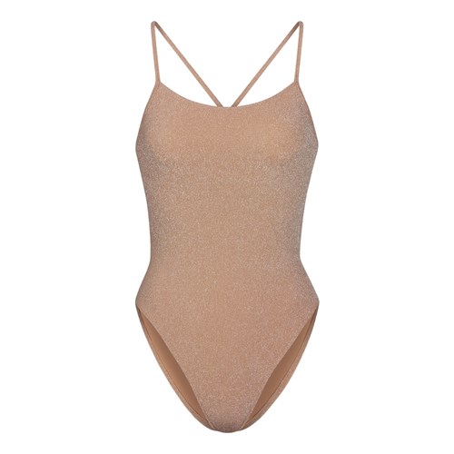 SKIMS Glitter Swim One Piece Sienna | 713HLBQPR