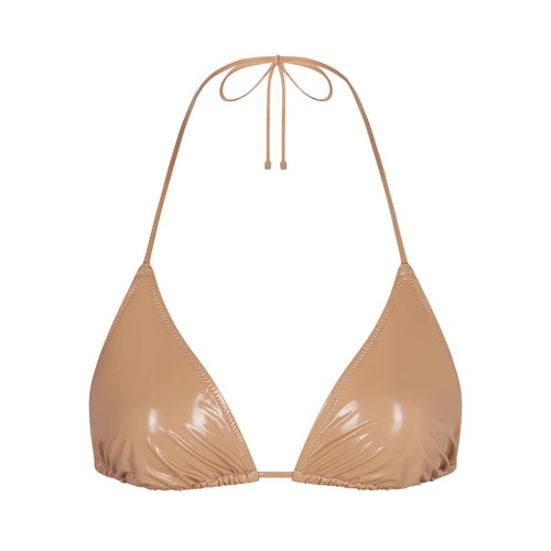 SKIMS Pvc Triangle Bikini Top Ochre | 589QCJZKD