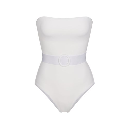 SKIMS Shaping Swim Strapless One Piece Marble | 382CYMTHJ