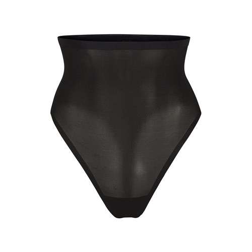 SKIMS Sheer Sculpt High-waisted Lanières Onyx | 253EYHXAD