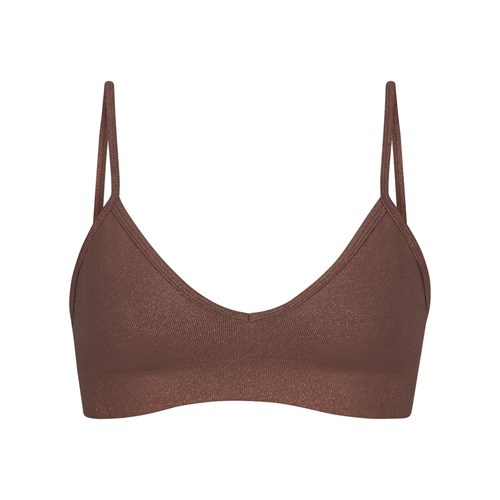 SKIMS Soft Smoothing Shine Bralette Cocoa | 379HVACIZ