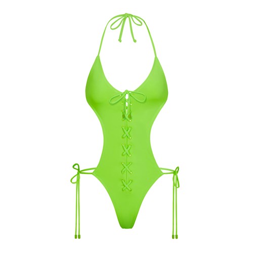 SKIMS Swim Dentelle Up Monokini Vert | 946TDAPZX