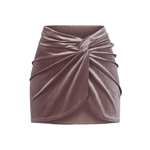 SKIMS Velvet Sarong Mini Skirt Umber | 037TKOBSV